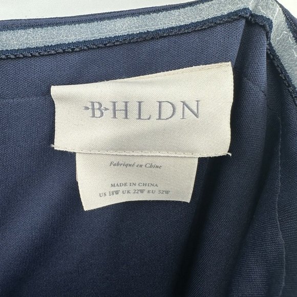 NWT BHLDN Anthropologie Tess Navy Blue Strapless Maxi Dress Prom Wedding Sz 18W - Picture 5 of 7